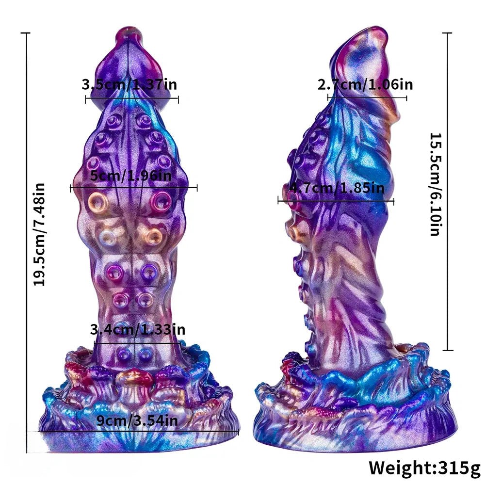 Metallic Tentacle Fantasy Dildo - Fantasy Tentacle Dildo