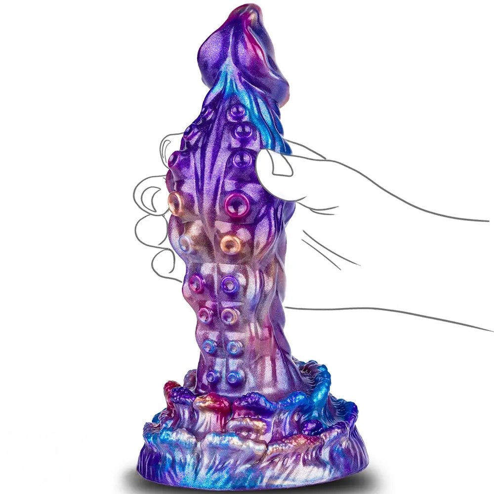 Metallic Tentacle Fantasy Dildo - Fantasy Tentacle Dildo