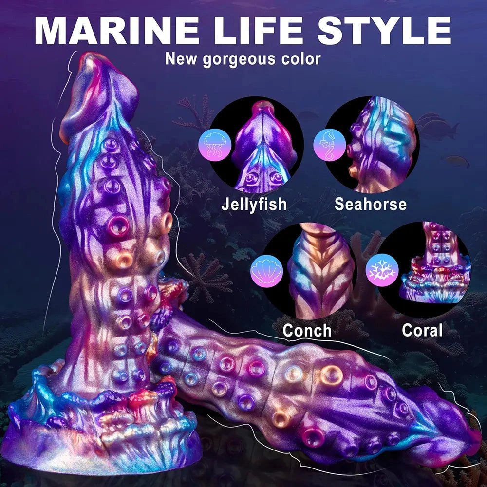 Metallic Tentacle Fantasy Dildo - Fantasy Tentacle Dildo
