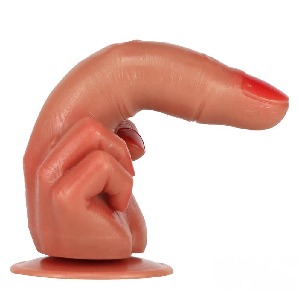 Middle Finger Fantasy Dildo 8.74in - Liquid Silicone Finger Dildo