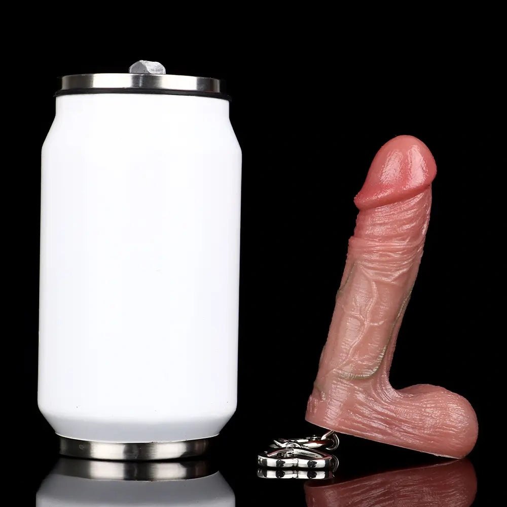Mini Dildo Keychain Charm - Novelty Silicone Dildo Charm