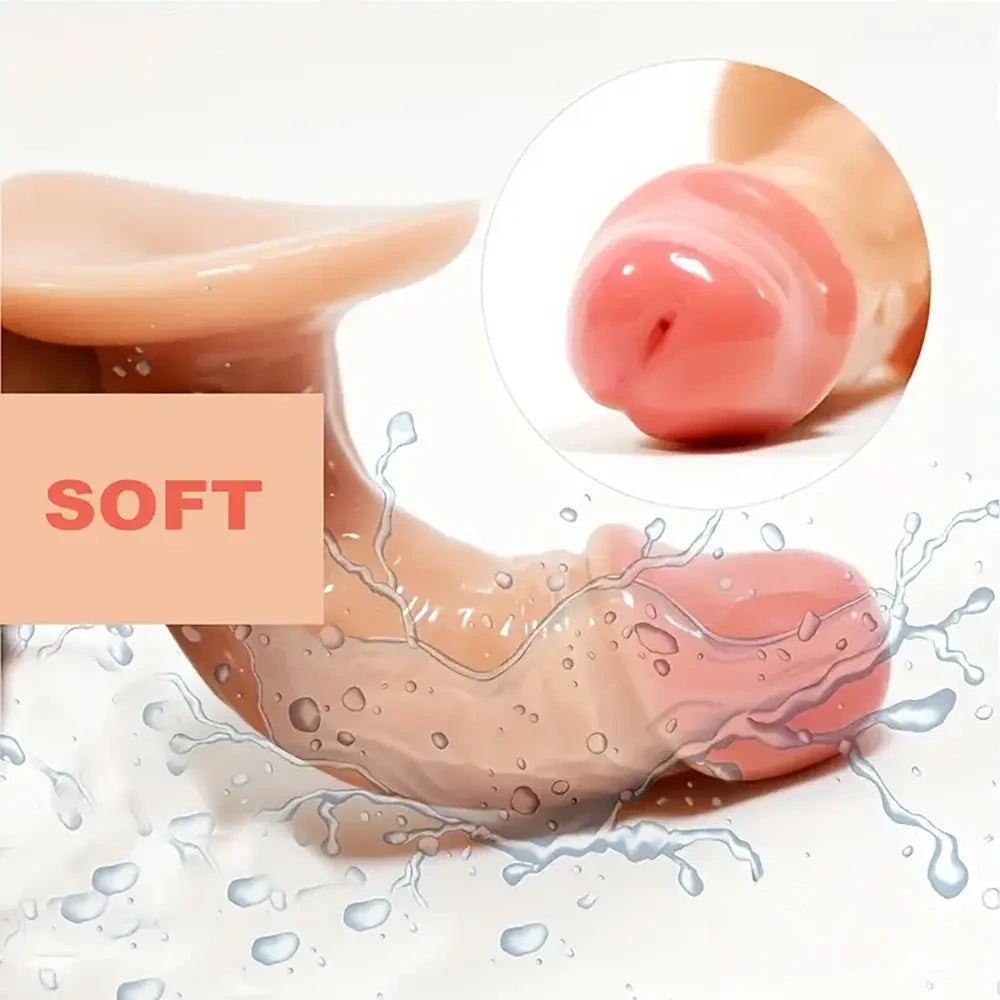 Mini Flesh PVC Dildo - Small Slim Realistic Dildo