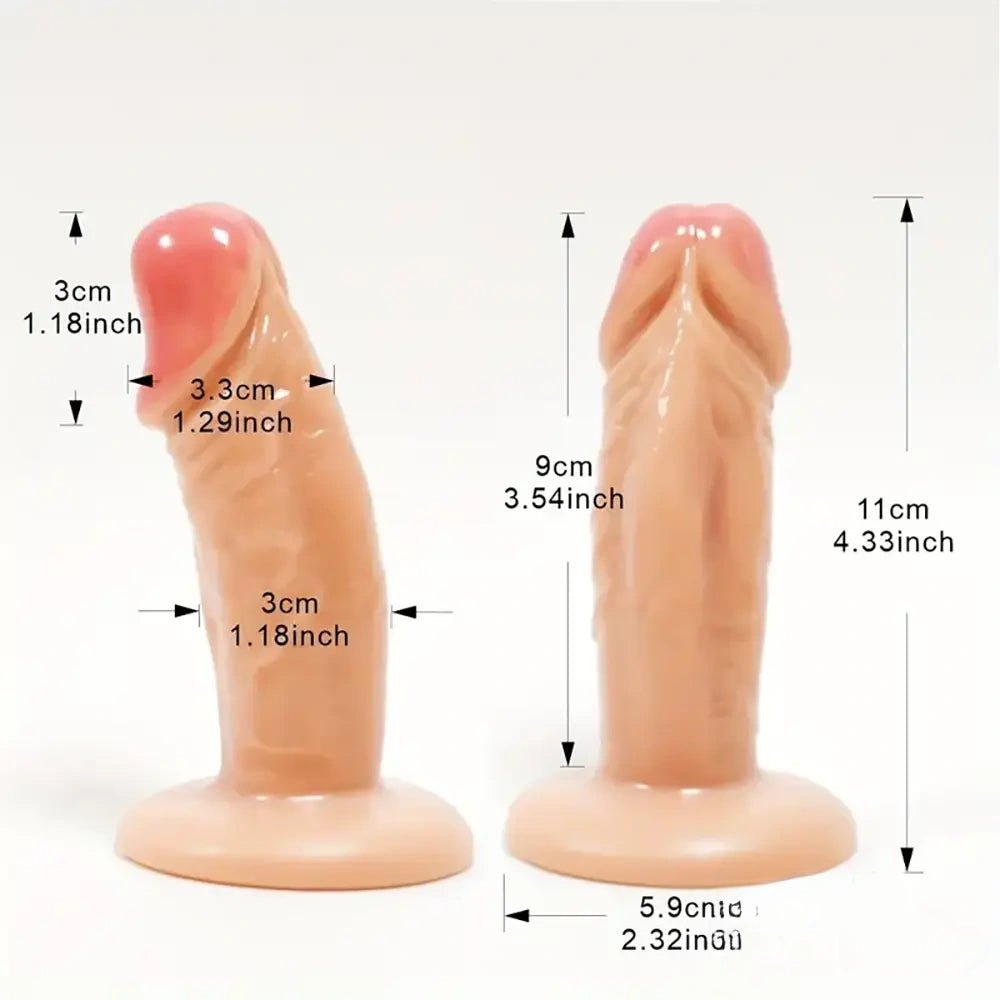 Mini Flesh PVC Dildo - Small Slim Realistic Dildo