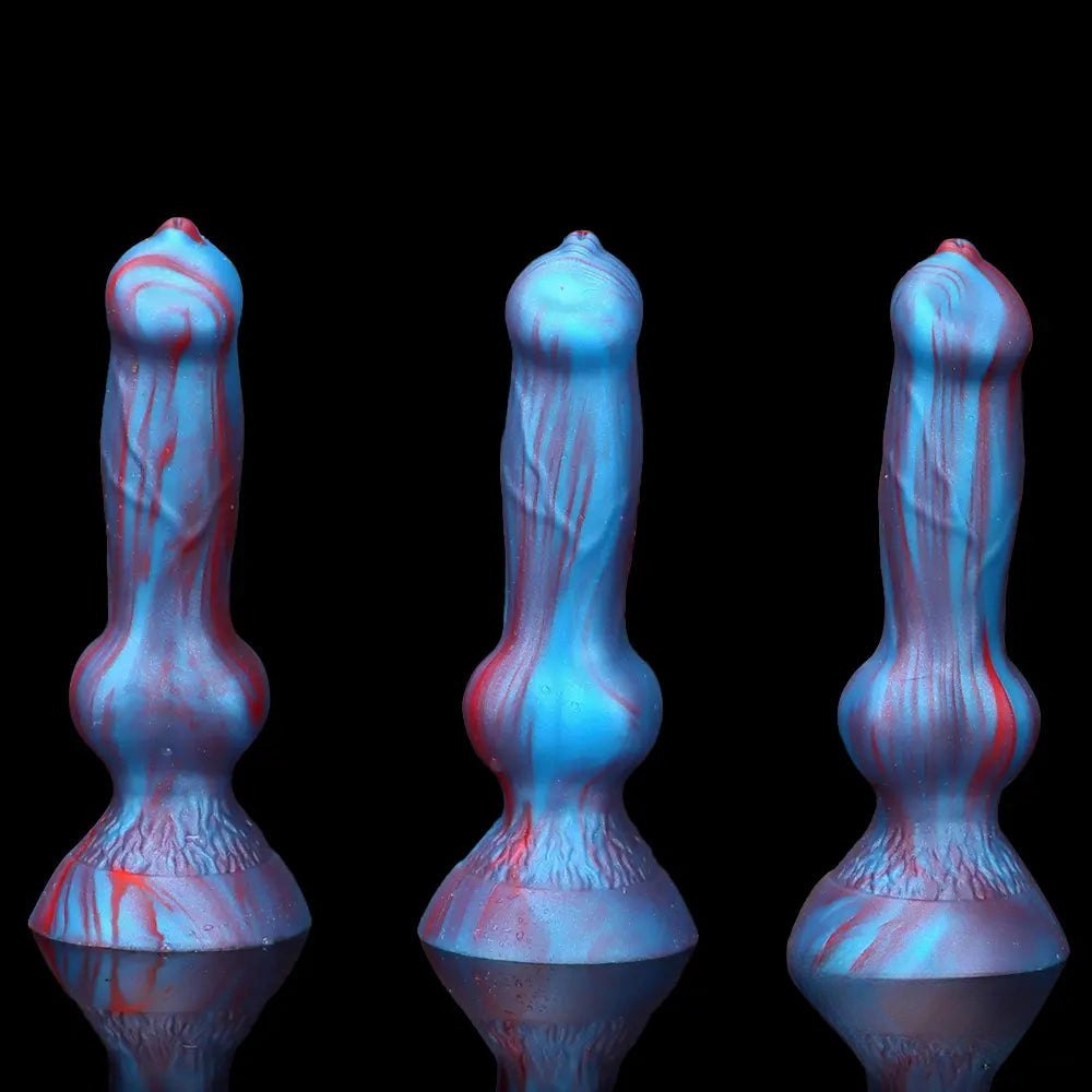 Mini Knotted Silicone Dog Dildo - Small Knot Animal Toy