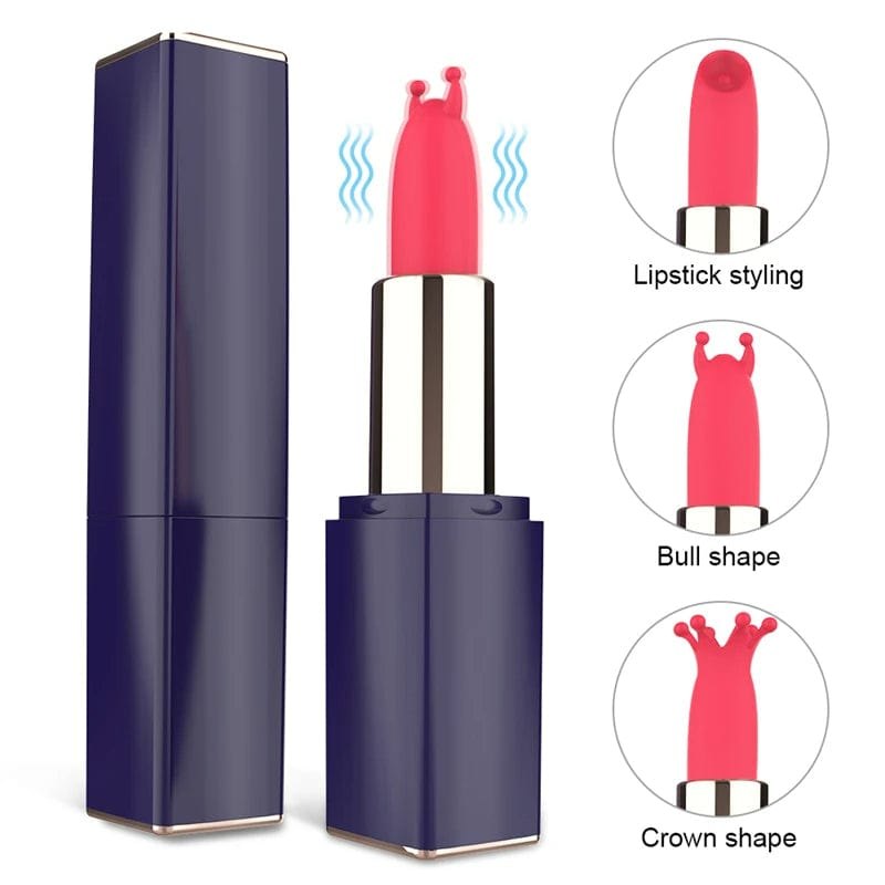 Mini Lipstick Vibrator 3 Heads - Discreet Bullet Egg Vibrator