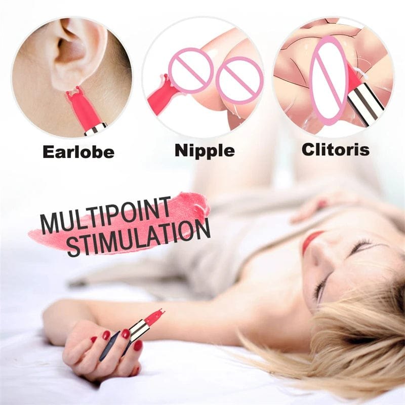 Mini Lipstick Vibrator 3 Heads - Discreet Bullet Egg Vibrator