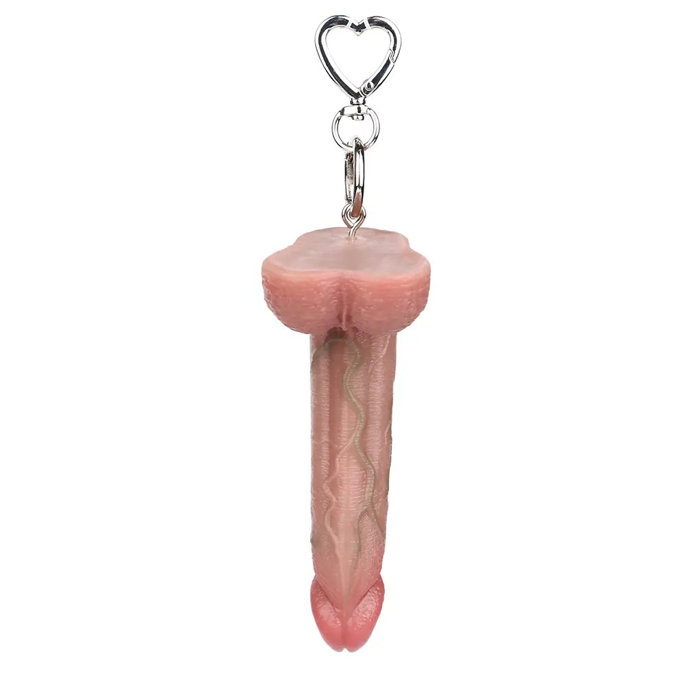 Mini Realistic Dildo Keychain - Small Slim Dildo