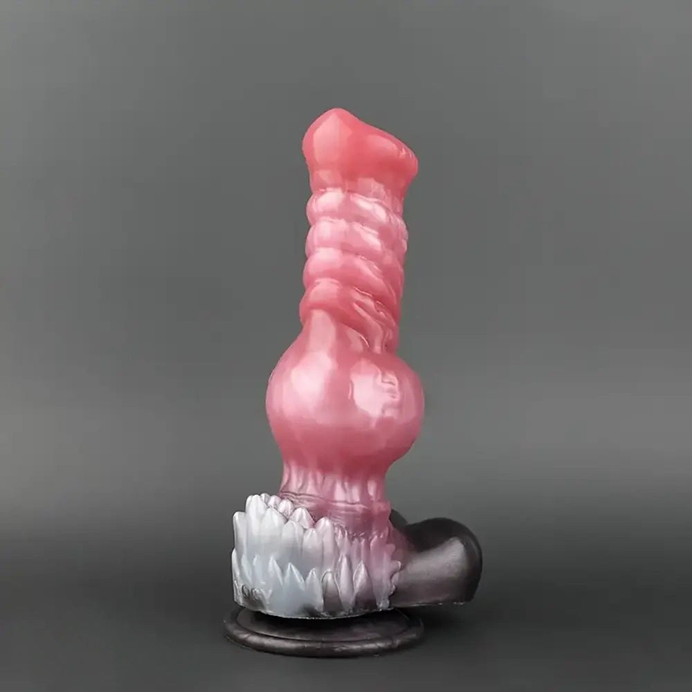Mixed Color Dog Knot Dildo - Knotted Animal Dildo