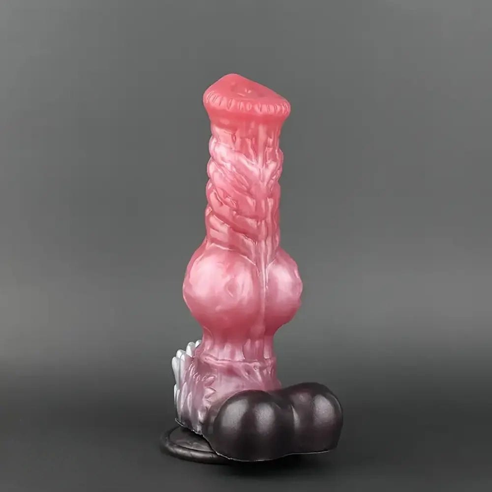 Mixed Color Dog Knot Dildo - Knotted Animal Dildo