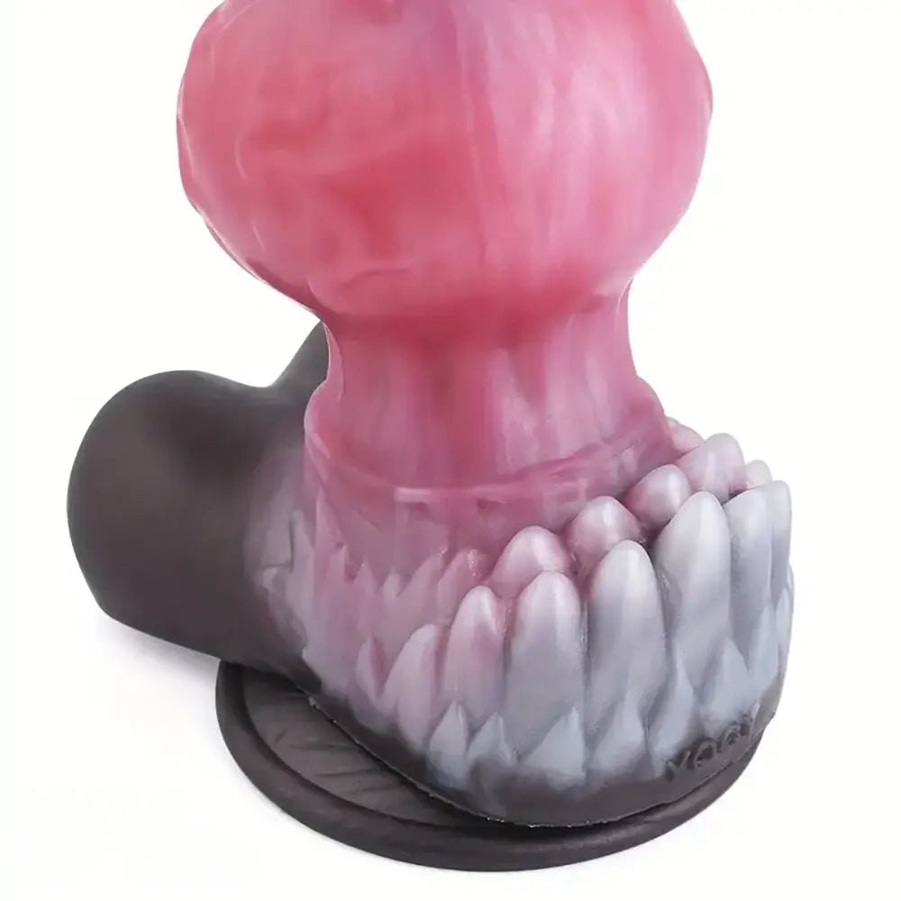 Mixed Color Dog Knot Dildo - Knotted Animal Dildo