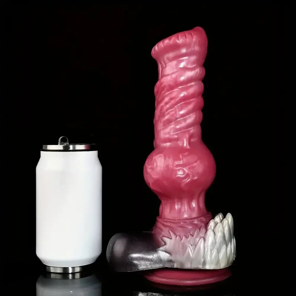 Mixed Color Dog Knot Dildo - Knotted Animal Dildo