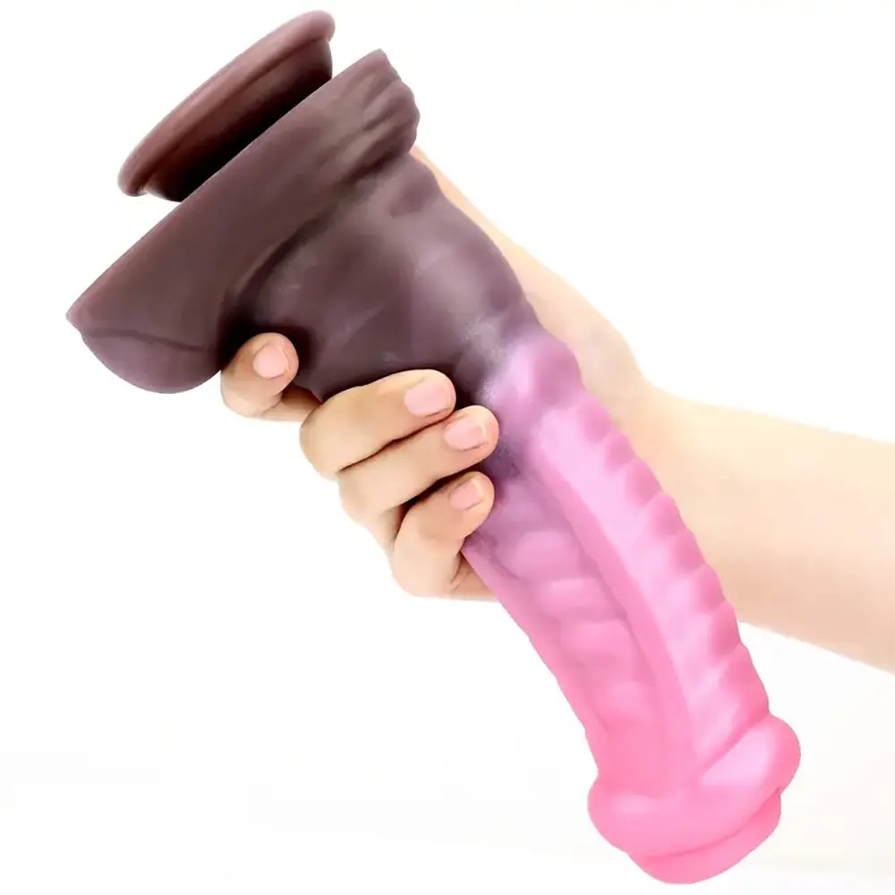 Mixed Color Horse Dildo - Knotted Horse Animal Dildo