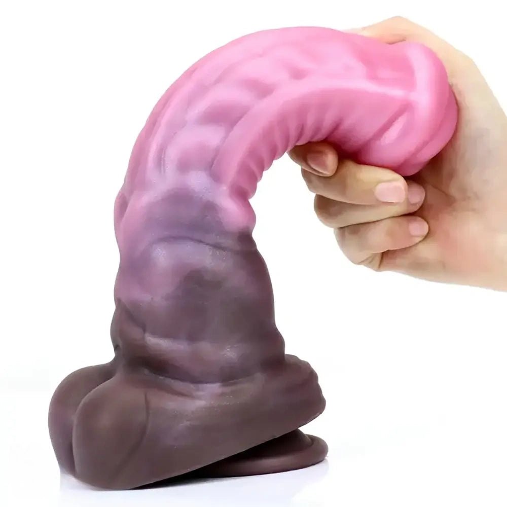 Mixed Color Horse Dildo - Knotted Horse Animal Dildo