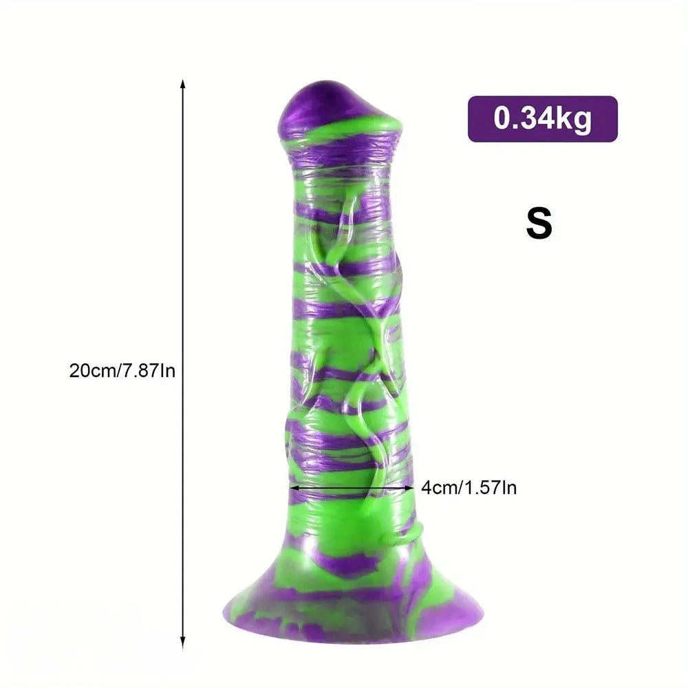 Mixed Color Horse Style Dildo - Silicone Horse Dildo