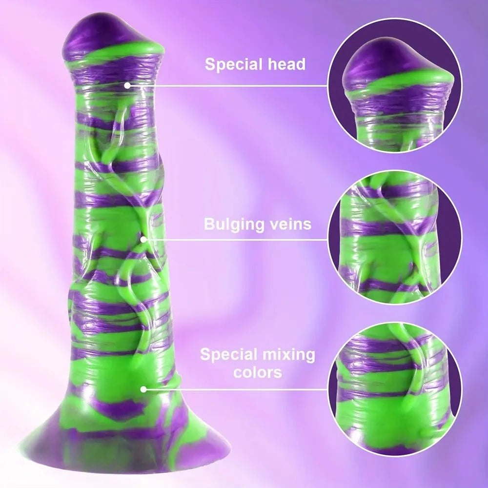 Mixed Color Horse Style Dildo - Silicone Horse Dildo