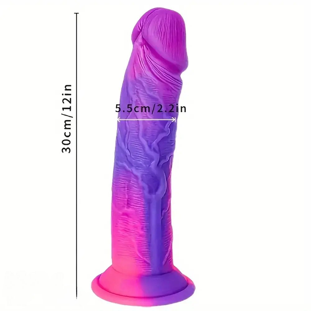 Mixed Color Large Dildo 7-13 in - Big Silicone Dildo