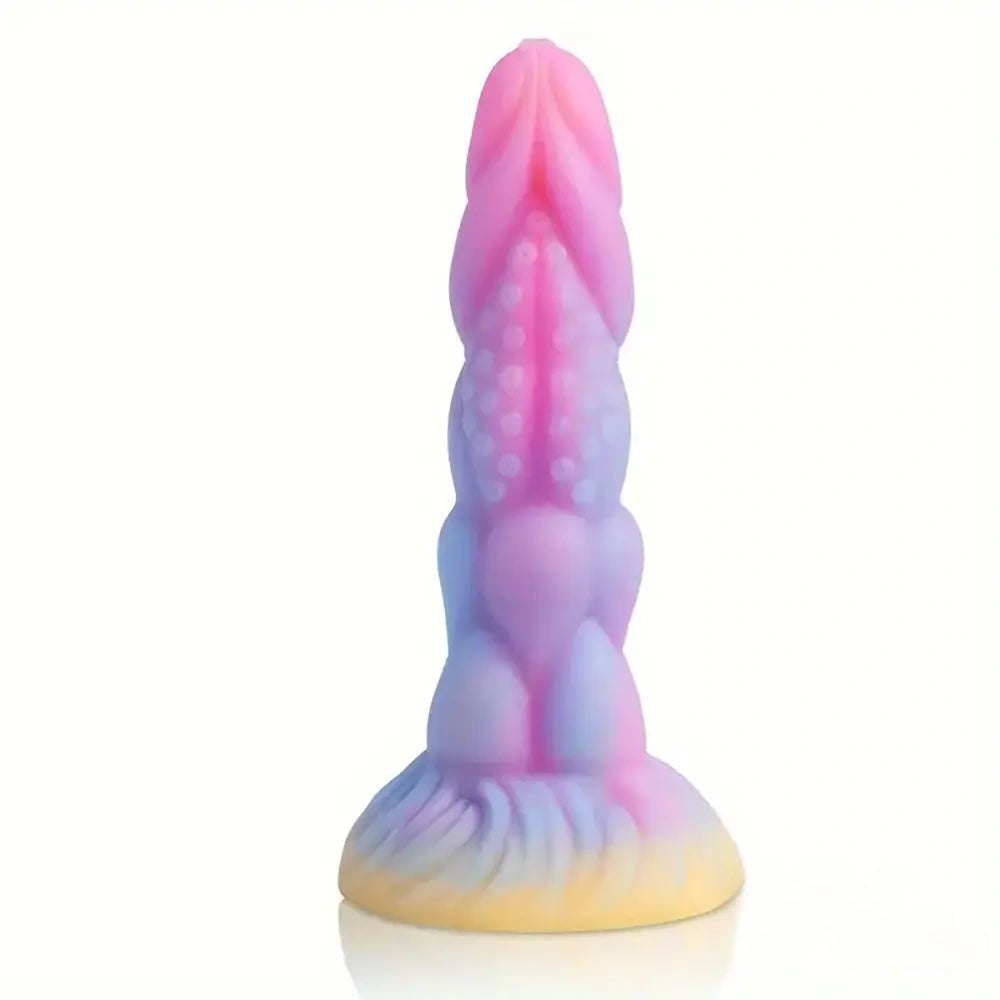 Monster Knots Glow Dildo 8in - Fantasy Monster Dildo