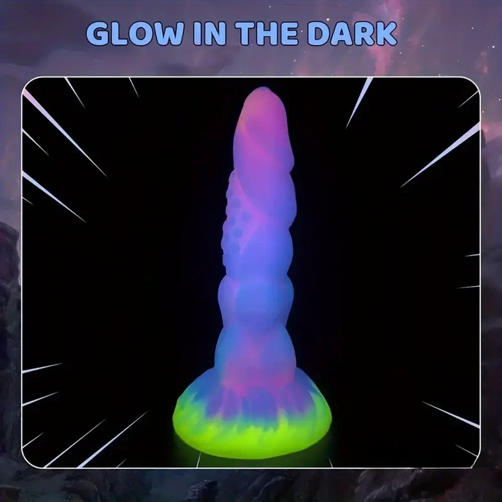 Monster Knots Glow Dildo 8in - Fantasy Monster Dildo