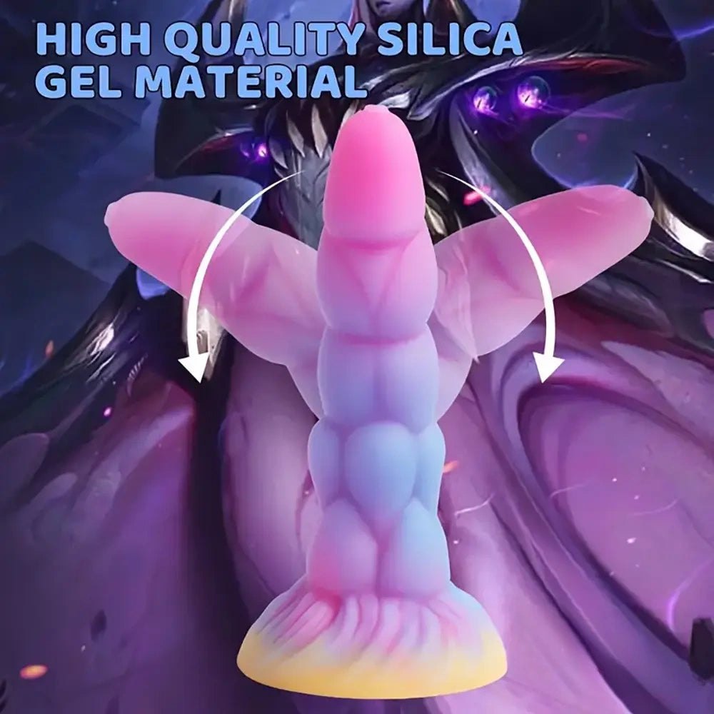 Monster Knots Glow Dildo 8in - Fantasy Monster Dildo