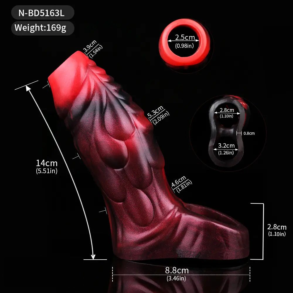 Monster Scale Sleeve Extender XL - Silicone Cock Sleeve