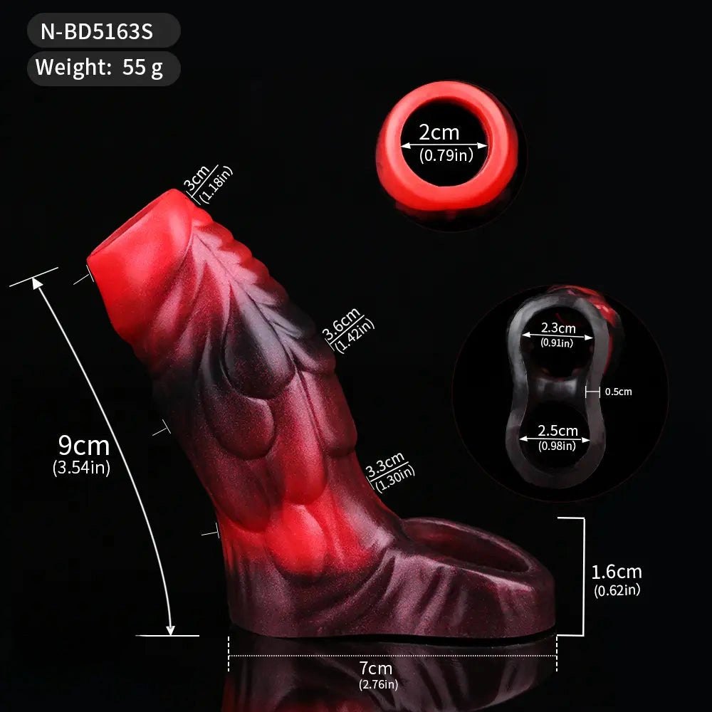 Monster Scale Sleeve Extender XL - Silicone Cock Sleeve
