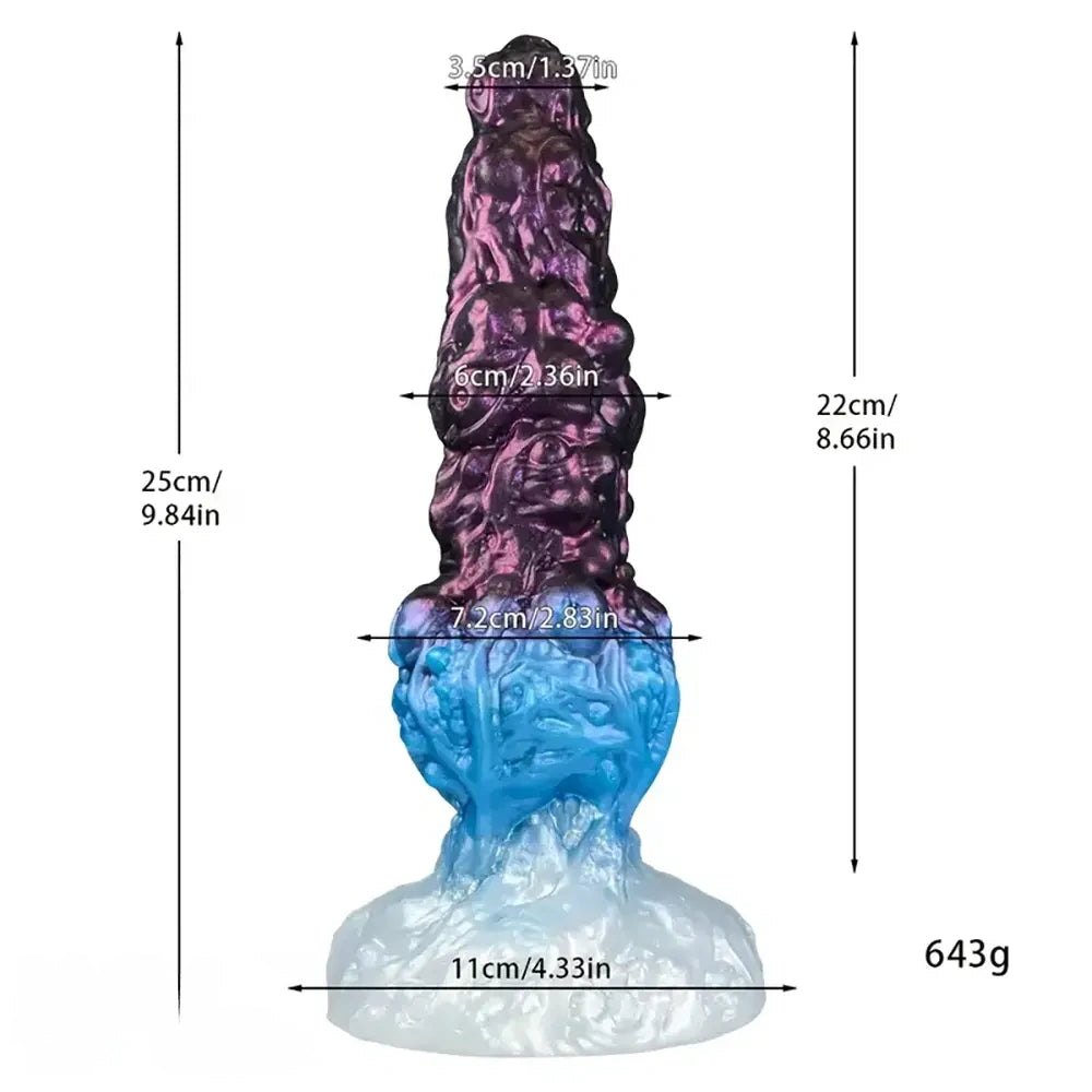 Monster Tentacle Fantasy Dildo 9.8in - Silicone Monster Dildo