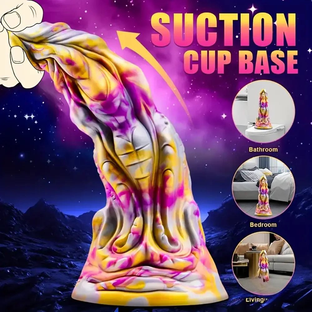Monster Fantasy Dildo 8.5in - Textured Silicone Dildo