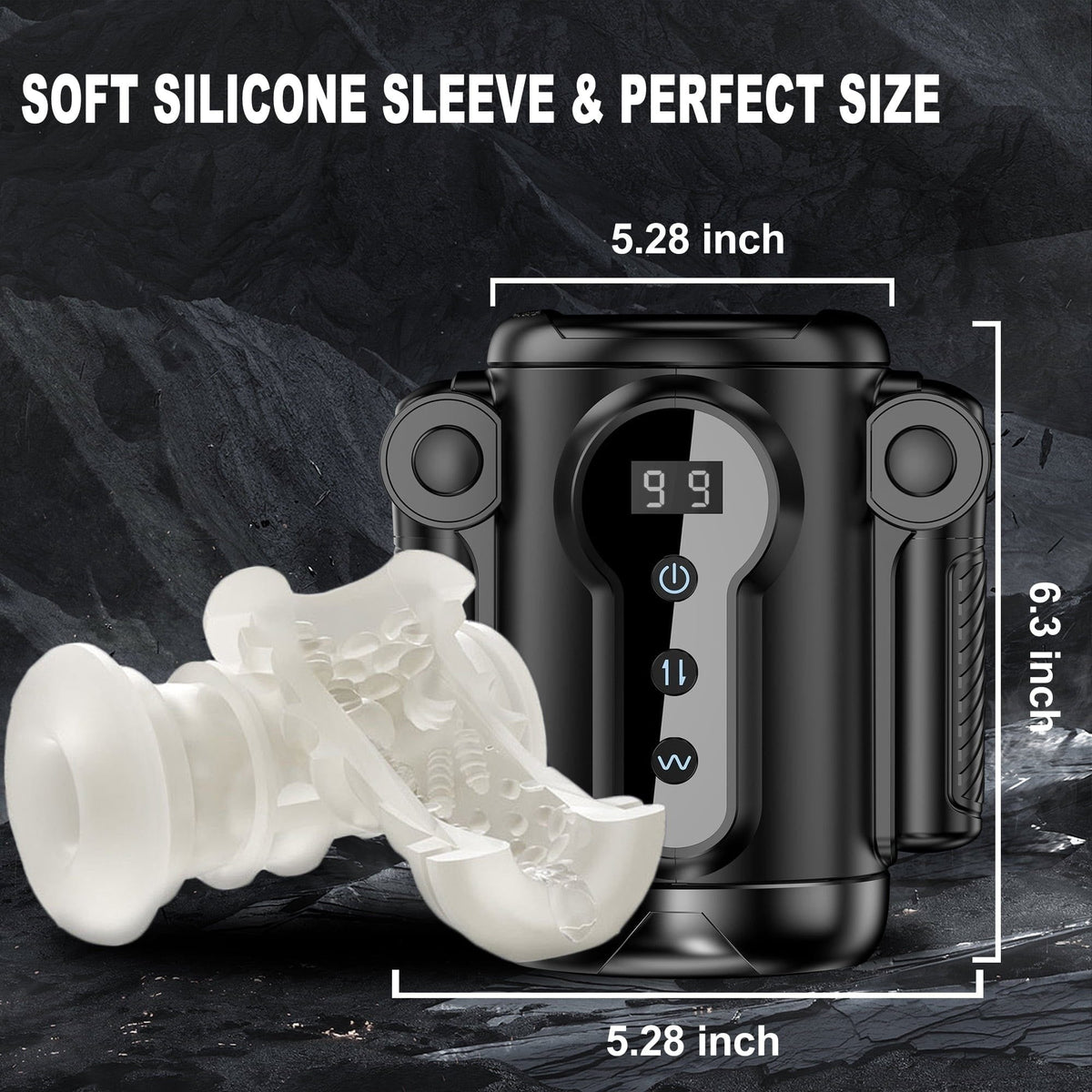Motorcycle Grip Male Masturbator - Telescopic Stroker