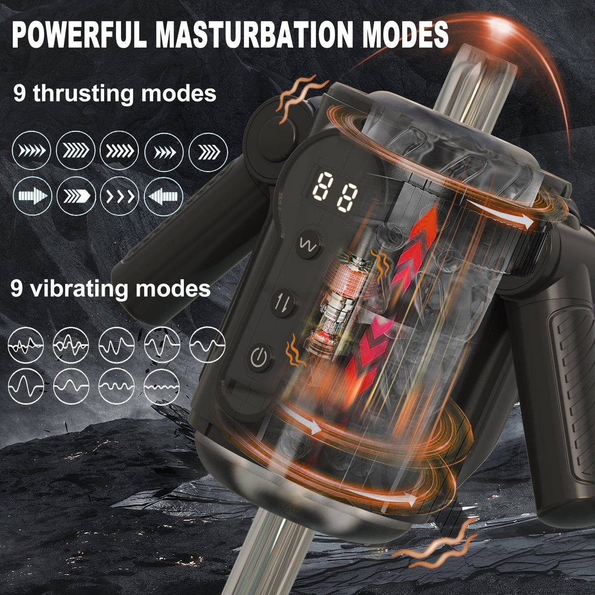 Motorcycle Grip Male Masturbator - Telescopic Stroker