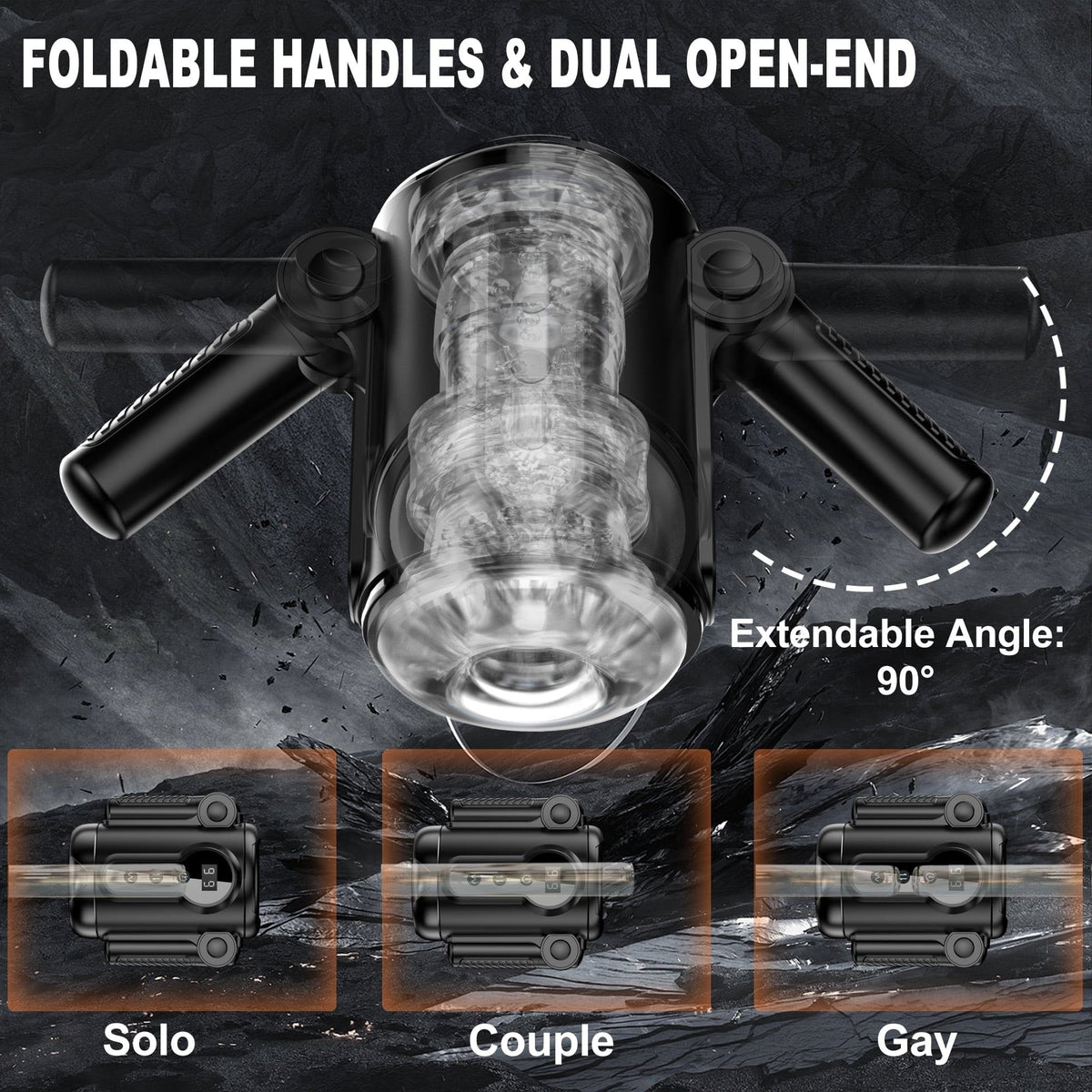Motorcycle Grip Male Masturbator - Telescopic Stroker