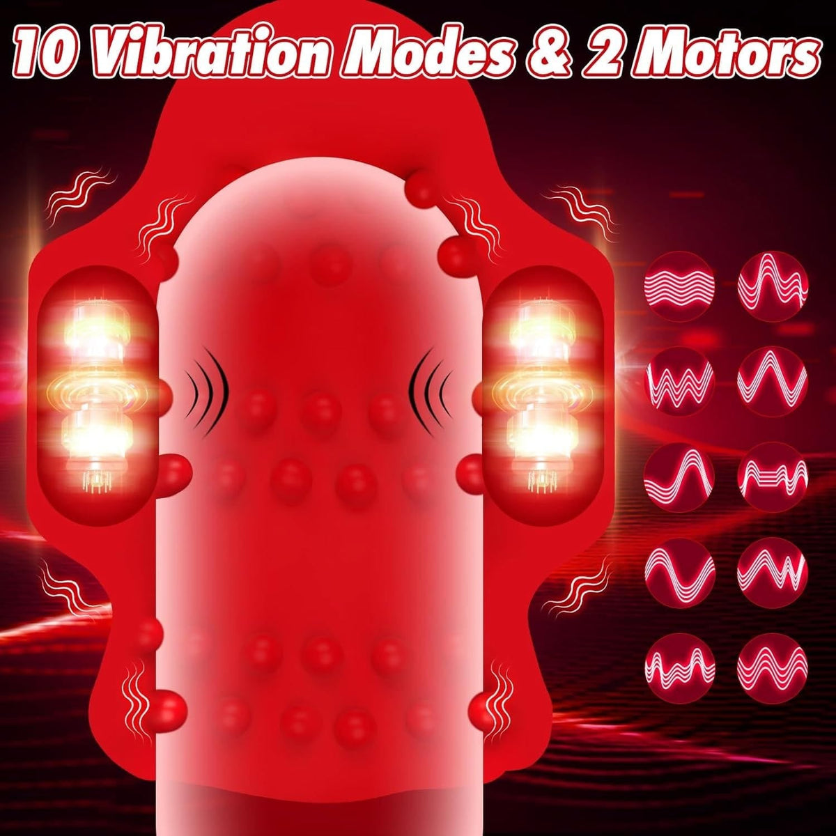 Mouth Wrap Glans Vibrator - Male Masturbator with LCD