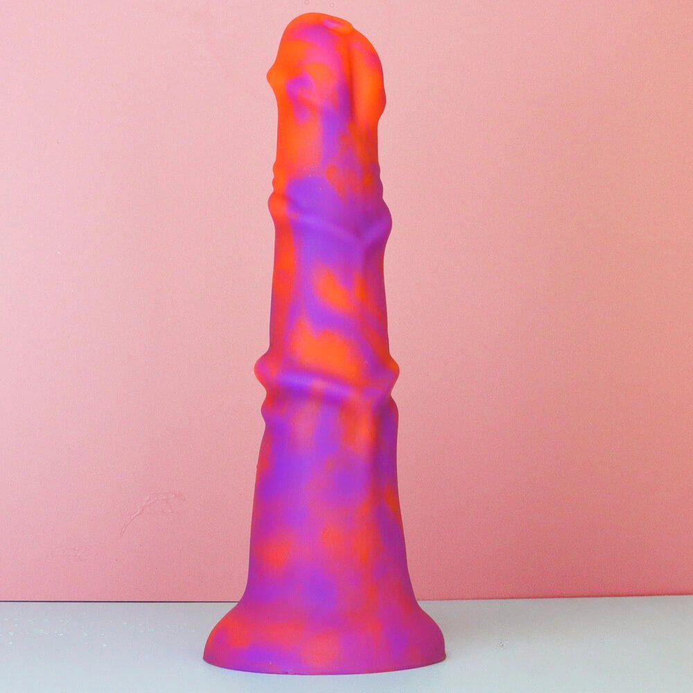 Multi-Color Long Silicone Dildo - Colorful Fantasy Dildo