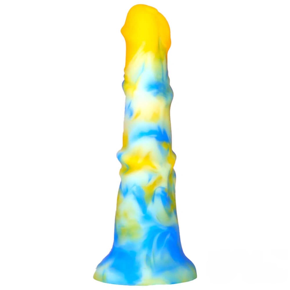 Multi-Color Long Silicone Dildo - Colorful Fantasy Dildo