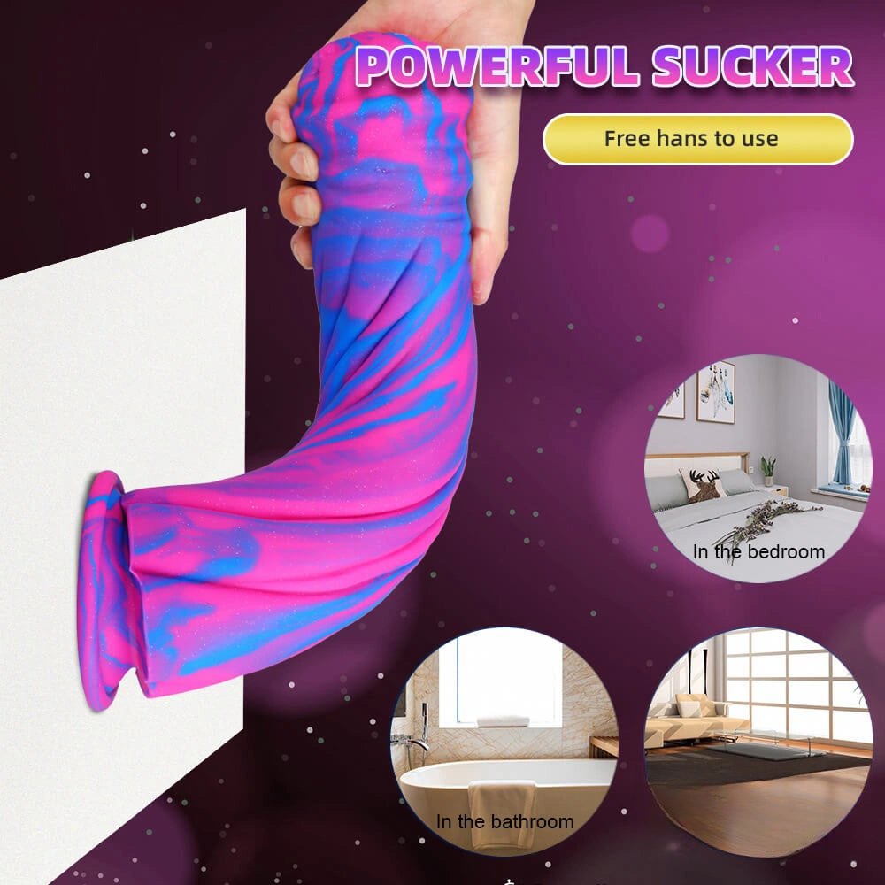 Multicolor Animal-Style Dildo - Thick Horse Dildo 12.8In