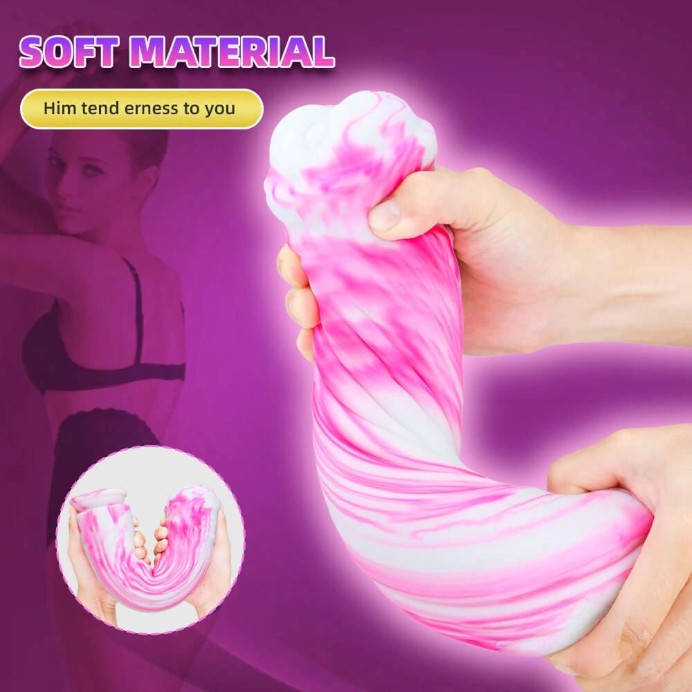 Multicolor Animal-Style Dildo - Thick Horse Dildo 12.8In