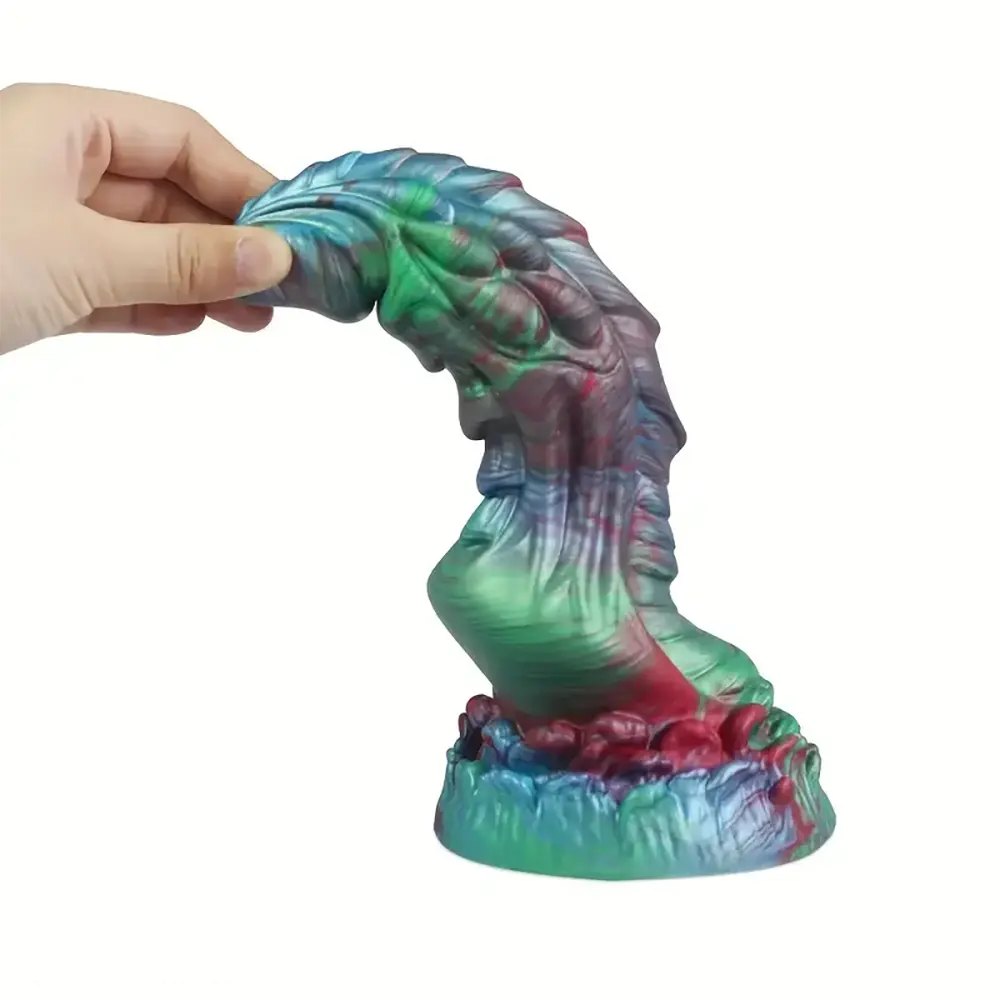 Multicolor Dragon Fantasy Dildo - Silicone Monster Dildo
