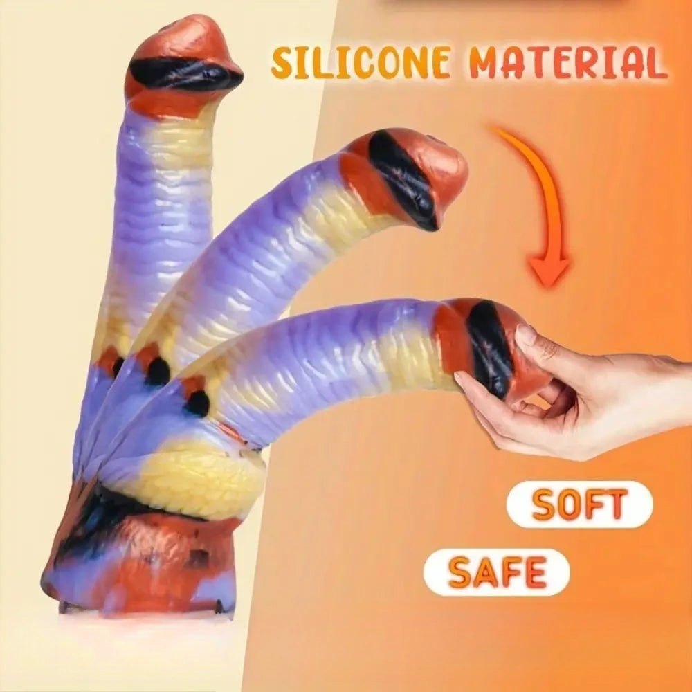 Multicolor Knot Fantasy Dildo - Silicone Animal Knot Dildo