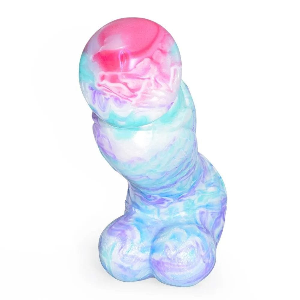 Multicolor Mushroom Head Dildo - Silicone Fantasy Dildo
