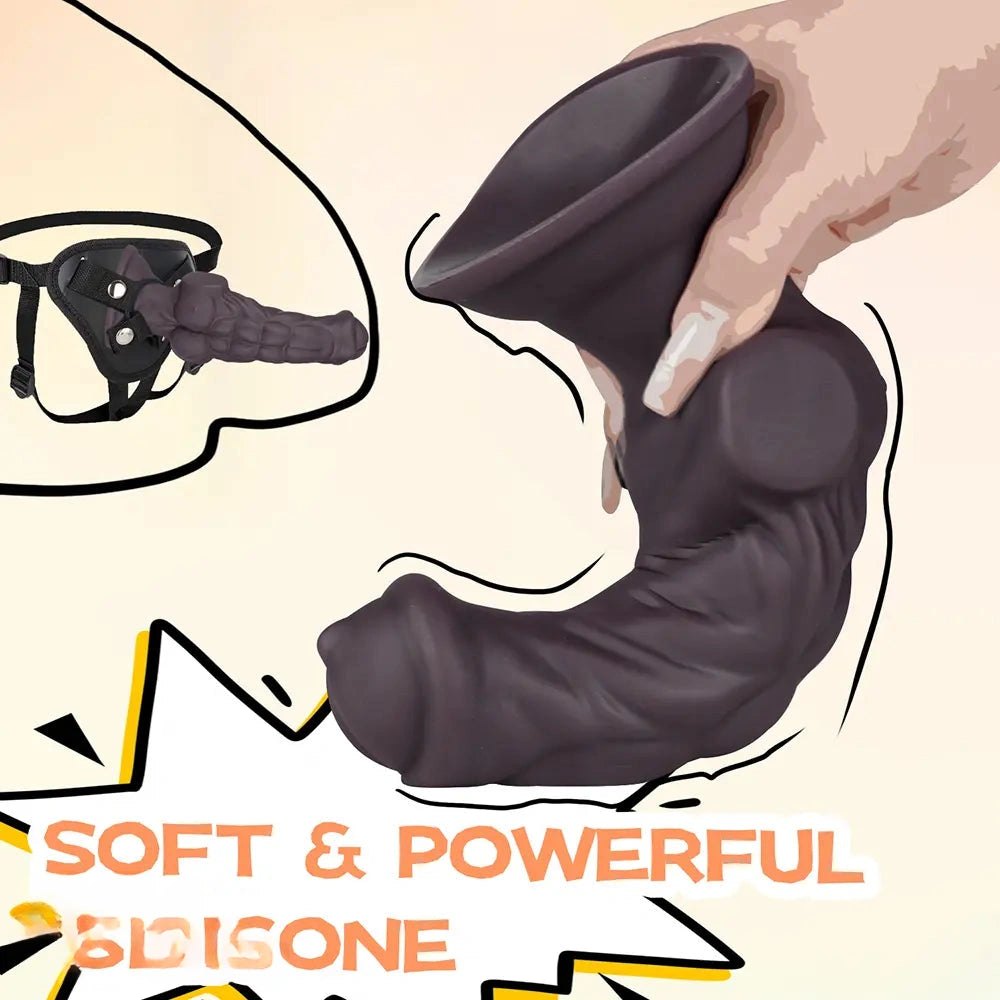 Muscle Fantasy Dildo 8 in - Thick Silicone Fantasy Toy