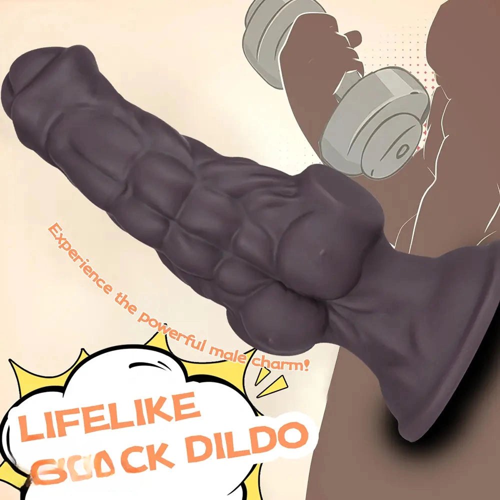 Muscle Fantasy Dildo 8 in - Thick Silicone Fantasy Toy