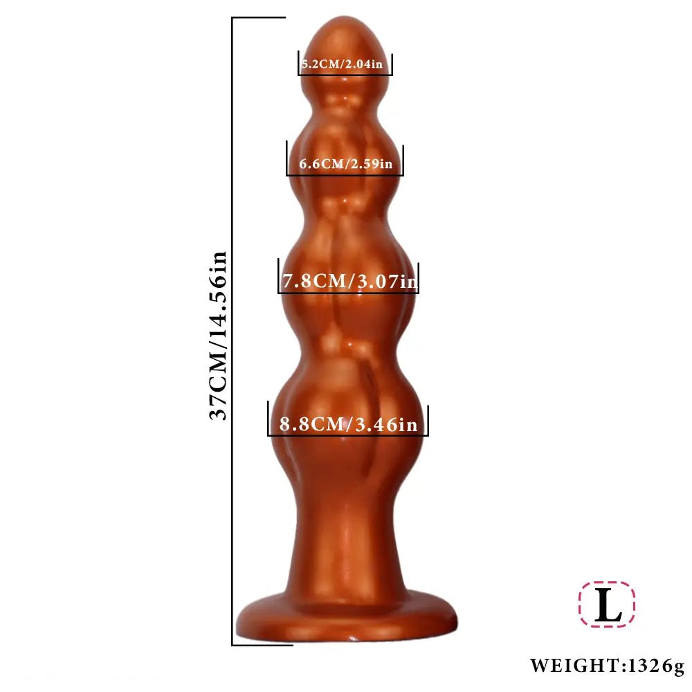 Muscle Shaped Anal Plug - Graduated Silicone Butt Plug