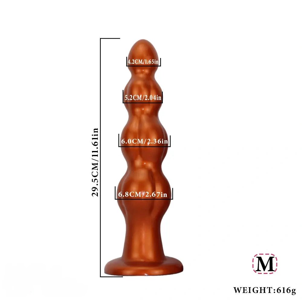 Muscle Shaped Anal Plug - Graduated Silicone Butt Plug