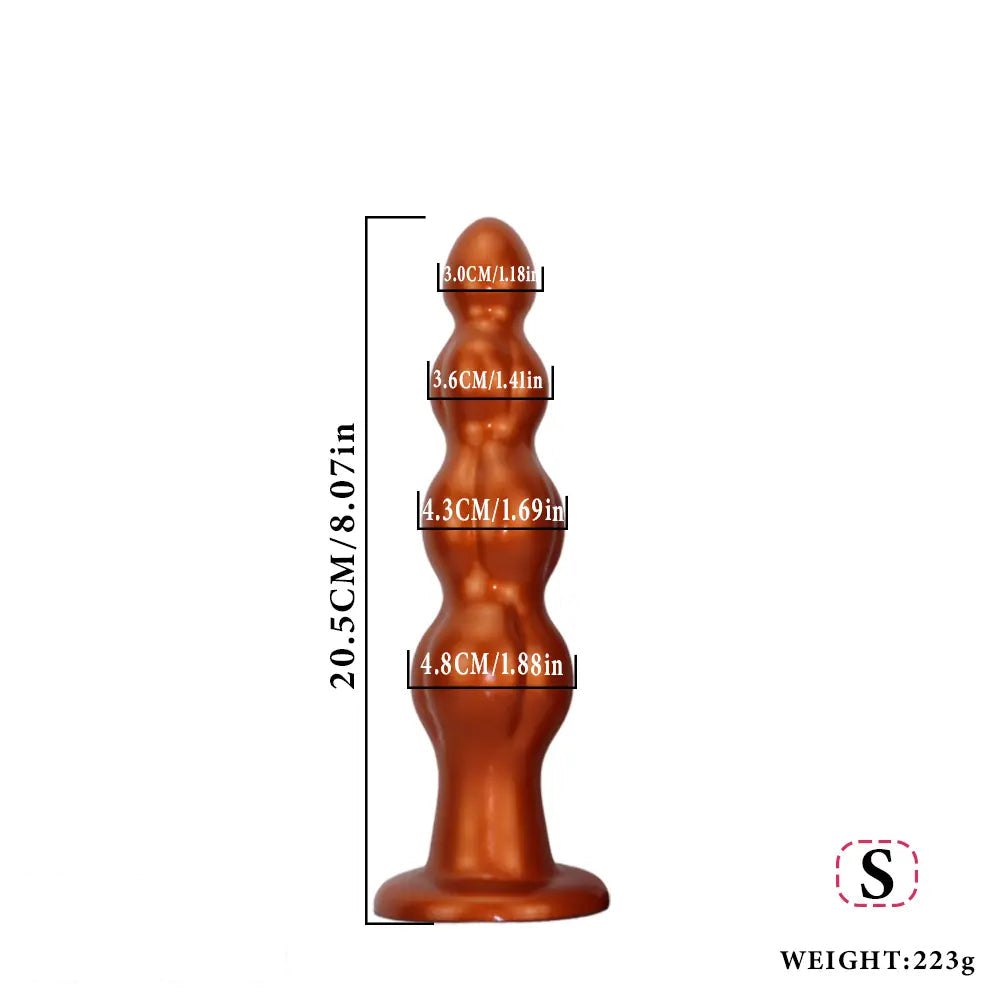 Muscle Shaped Anal Plug - Graduated Silicone Butt Plug