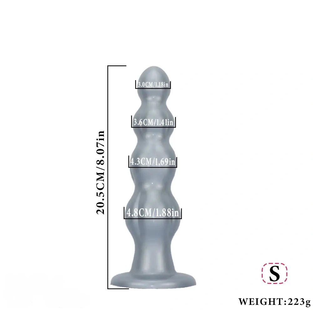 Muscle Shaped Anal Plug - Graduated Silicone Butt Plug