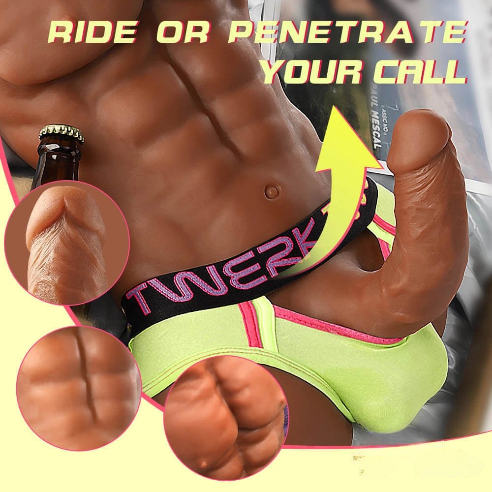 Muscle Torso Sex Doll 8 in - Male Torso With Dildo