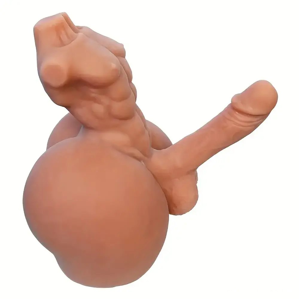 Muscular Male Torso with Dildo - Sex Doll Torso, Silicone