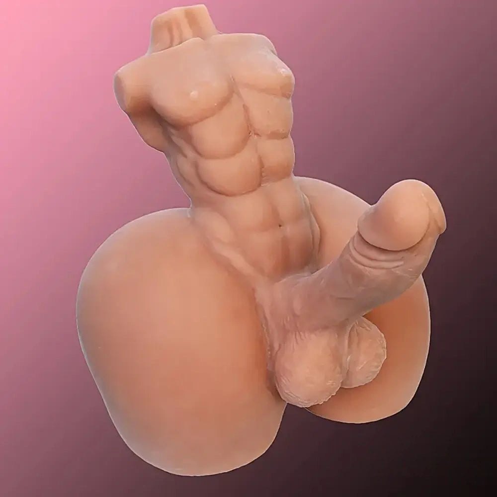 Muscular Male Torso with Dildo - Sex Doll Torso, Silicone