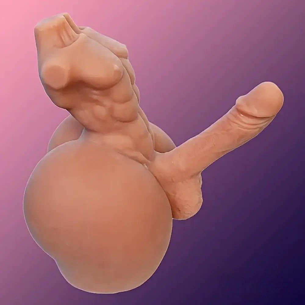 Muscular Male Torso with Dildo - Sex Doll Torso, Silicone