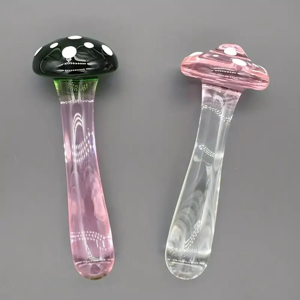 Mushroom Cap Glass Dildo - Compact Glass Dildo