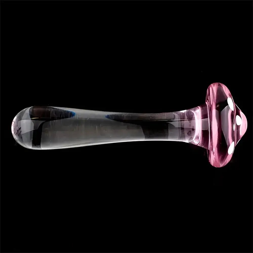 Mushroom Cap Glass Dildo - Compact Glass Dildo